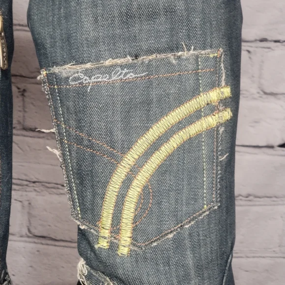 Capelta 'Billie Jean' denim western boot.  RARE find. Size 38 / us 8 - Picture 7 of 8